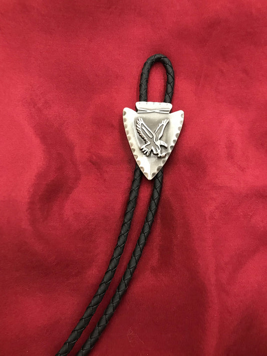 PEWTER ARROWHEAD BOLO W/ EAGLE