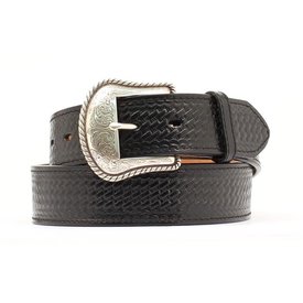 MENS BLACK BASKETWEAVE BELT