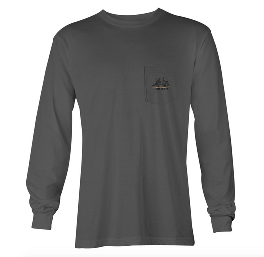 HOOEY "ARMADILLO" GREY LONG SLEEVE T-SHIRT- 20% OFF