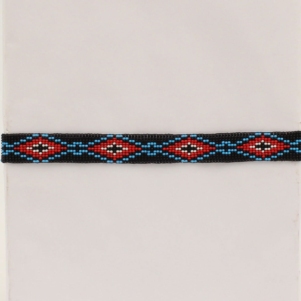 TWISTER BEADED STRETCH HATBAND- BLACK