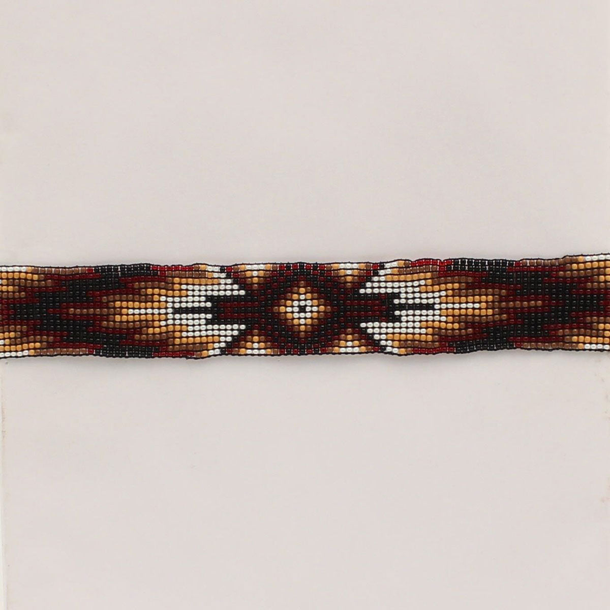 TWISTER BEADED STRETCH HATBAND- BROWN