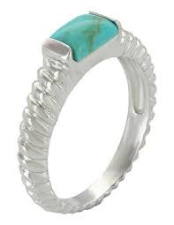 TURQUOISE ROPE RING