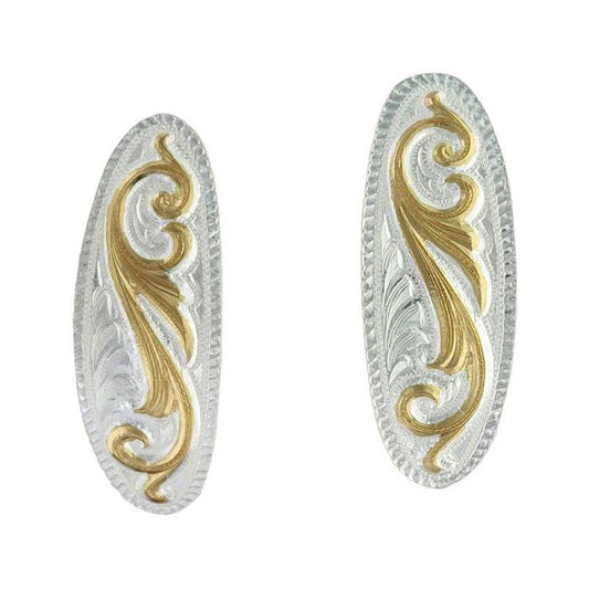 SMALL OVAL SCROLL EARRINGS