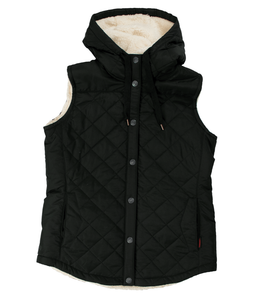 LADIES TOUGH DUCK QUILTED SHERPA LINED VEST