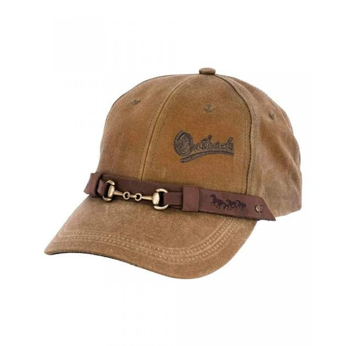 OUTBACK TRADING CO. EQUESTRIAN OILSKIN BALLCAP- FIELD TAN